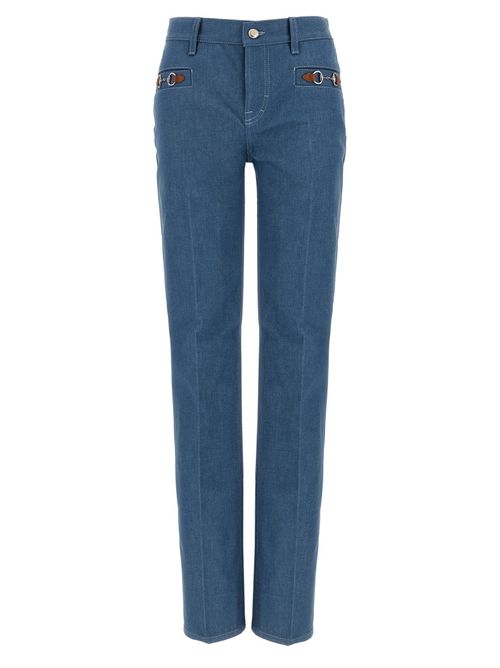 Light Blue Straight Mid Rise Jeans