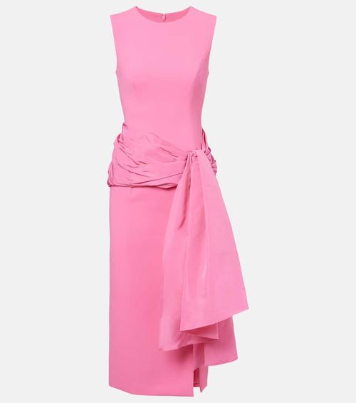Silk-trimmed crêpe cocktail dress