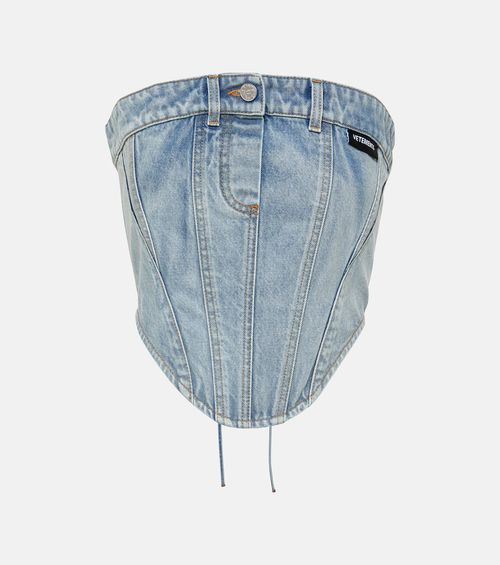 Cotton denim corset