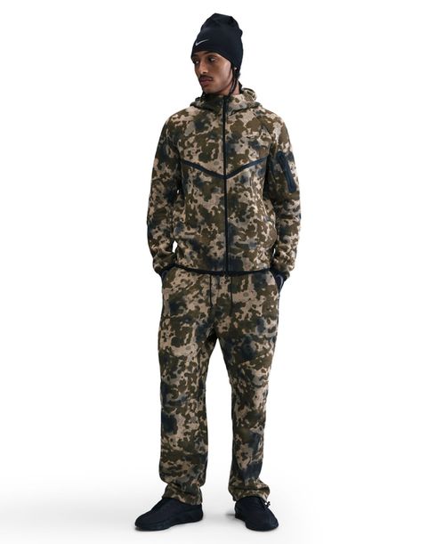 Men's Tech Open-Hem Fleece Camo Pants - Neutral Olive/Black