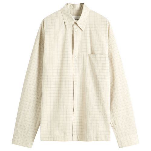 Men's Pocket Parka Jacket Shirt in Parchment Check