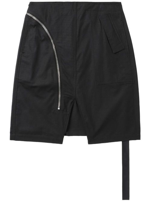 Strap-detail drop-crotch shorts - Black