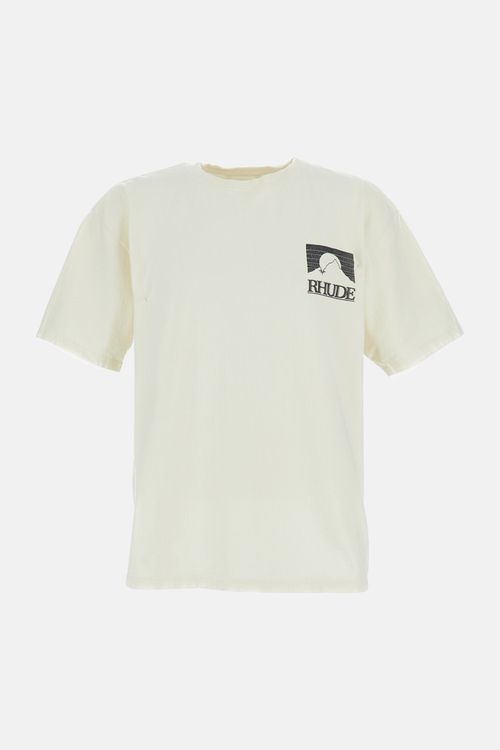 White Crewneck Graphic T-Shirt