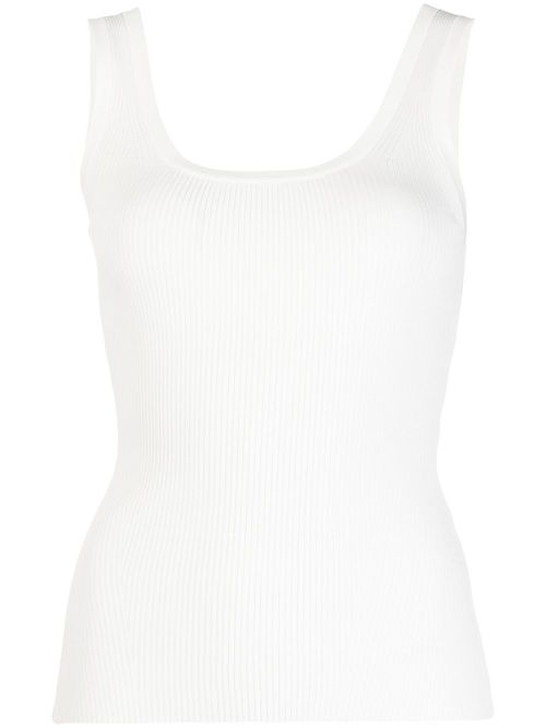 Vitali ribbed tank top - White