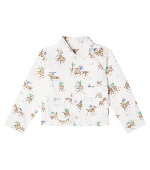 Printed denim jacket