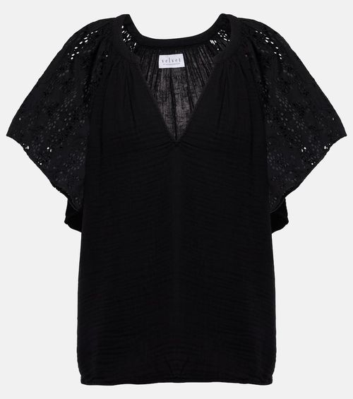 Tish embroidered cotton top
