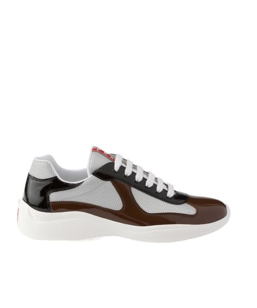 Patent leather and technical fabric Prada America's Cup sneakers