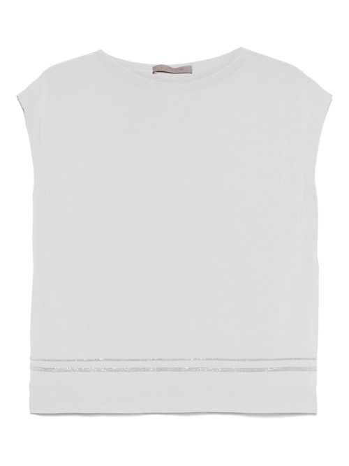 D.Exterior contrast-detail tank top - Grey