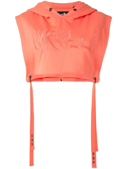 Signature cropped hoodie - Orange
