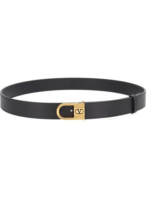 Vlogo Signature Reversible Shiny Calfskin Belt 30 Mm