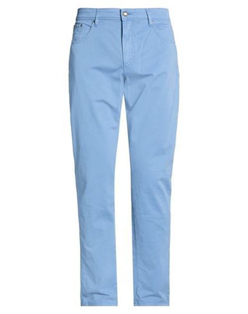 Man Pants Light blue Size 28 Cotton, Elastane