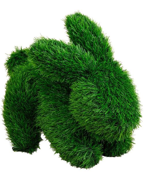 14in UV-Resistant Artificial Grass Garden Plush Topiary Bunny  Rabbit (Indoor/Outdoor)