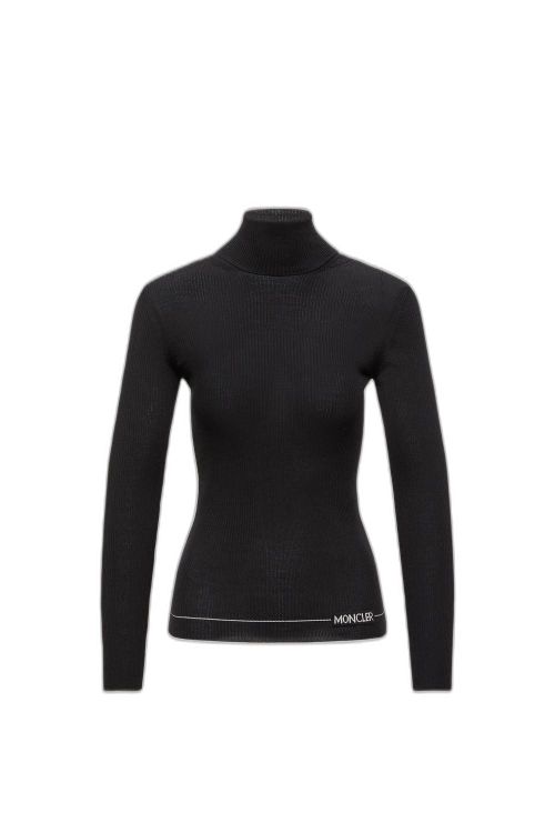 Ribbed-knit Turtleneck Top