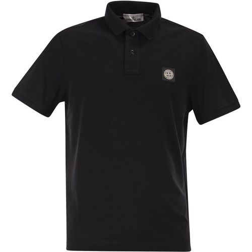 Stone Island Regular Fit Short Sleeved Polo Shirt With Compass Patch