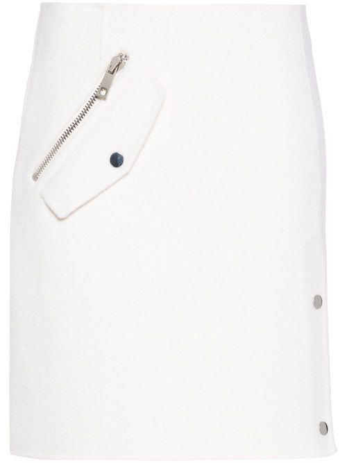 Wool midi skirt - White