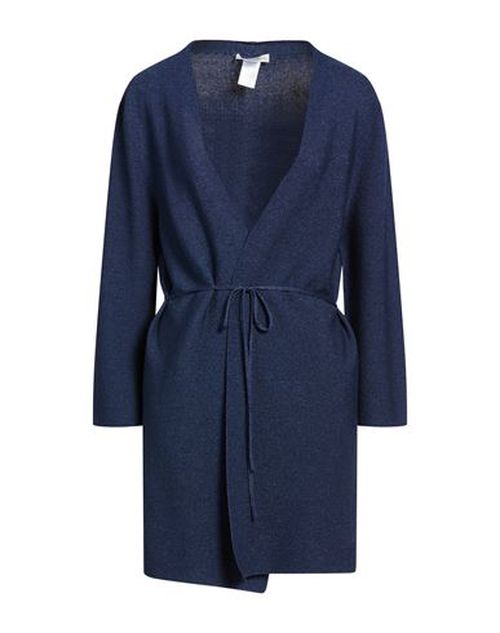 Woman Cardigan Midnight blue Size M Cotton, Viscose, Polyester