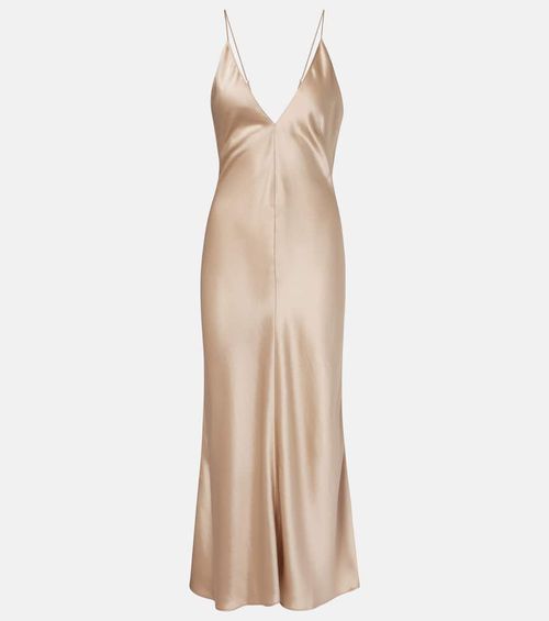 Barb satin slip dress