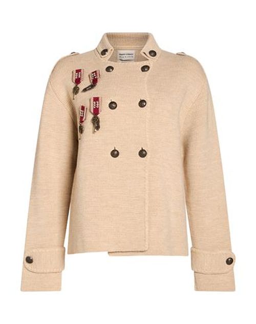 Woman Cardigan Beige Size M Acrylic, Wool, Viscose