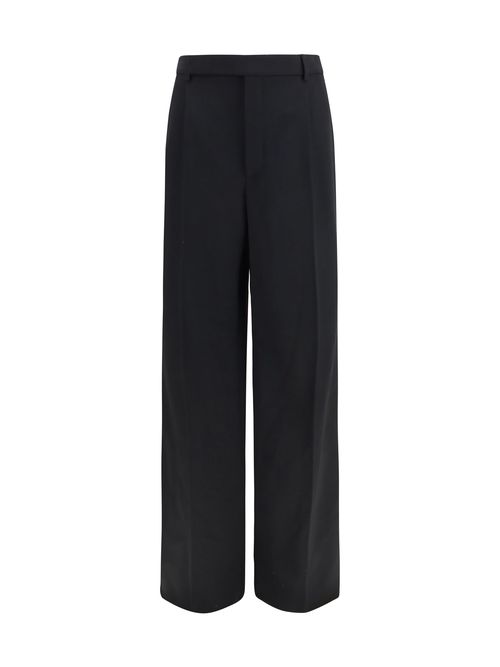 Grain de Poudre Wool Trousers — Black