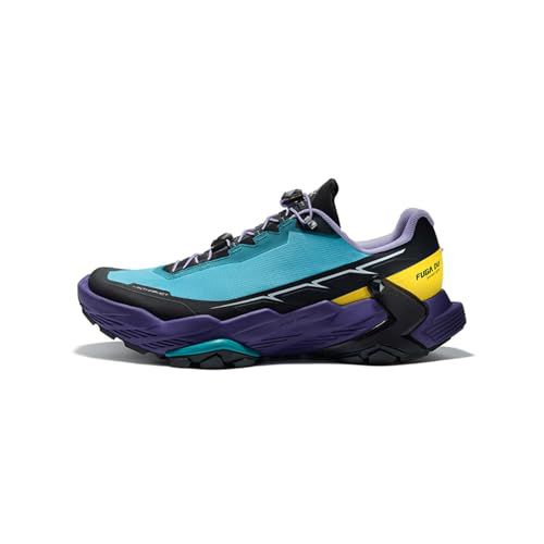 KAILAS Men's FUGA DU Trail Running Shoes Non-Slip Lightweight Wide Toe Box Shoe Walking Hiking Outdoor Footwear Sport Sneakers Chalk White/Deep Blue US