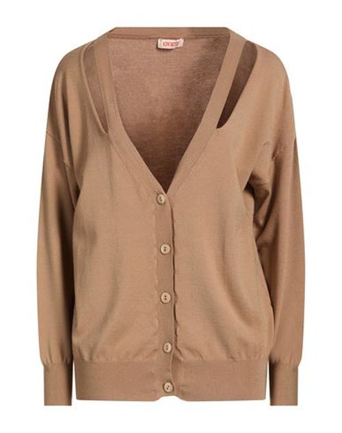 Woman Cardigan Camel Size ONESIZE Viscose, Polyester