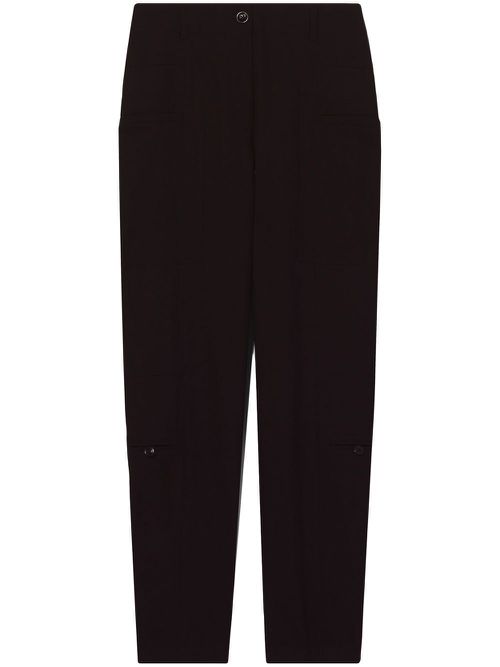 High-waisted tailored trousers - Black