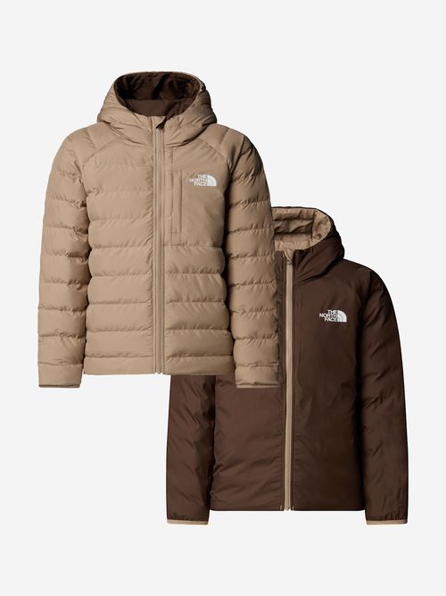 Boys Reversible Perrito Hooded Jacket in Beige