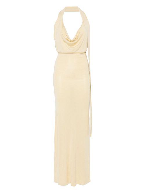 Aya Muse fine-knit maxi dress - Yellow
