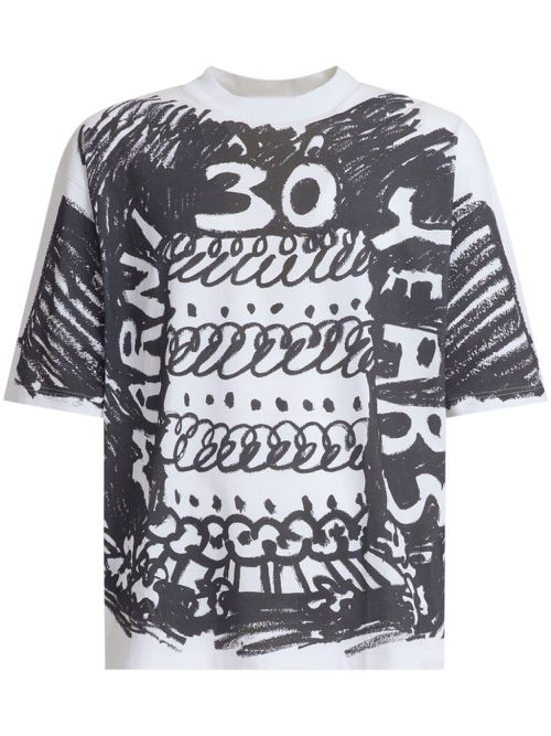Stamped-design t-shirt - White