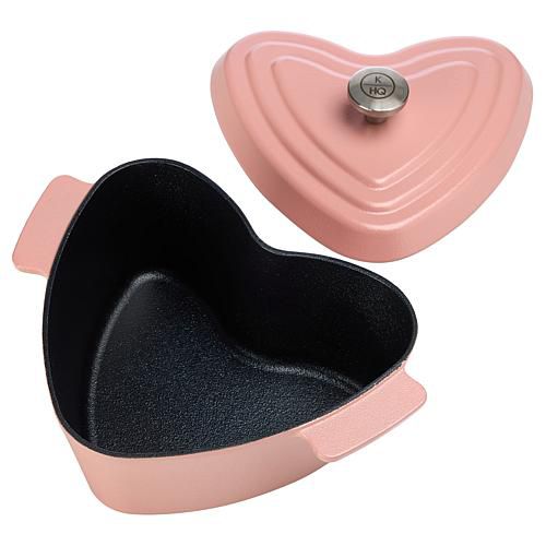2.8-Quart Ceramic Nonstick Heart-Shaped Cast Iron Casserole