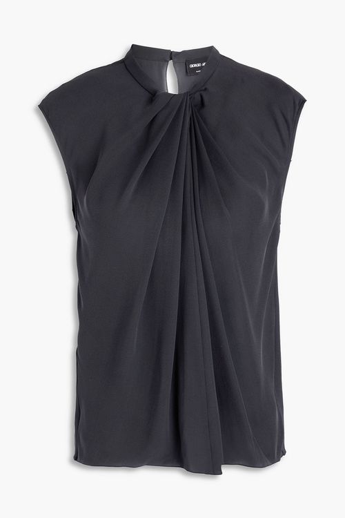 Draped silk top