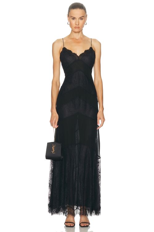 LoveShackFancy Astra Dress in Black - Black. 8 also in