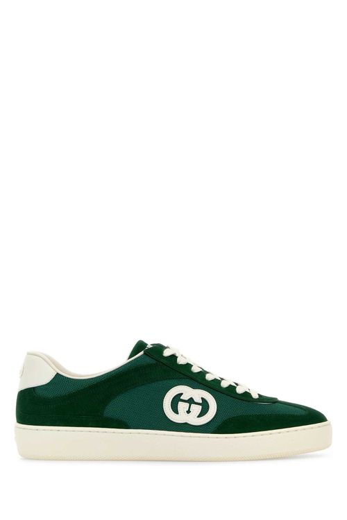 구찌 남성 Green Suede And Fabric Sneakers 791742AADM0 3143