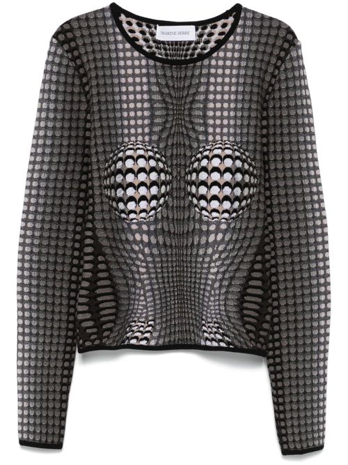 Moon jacquard sweater - Grey
