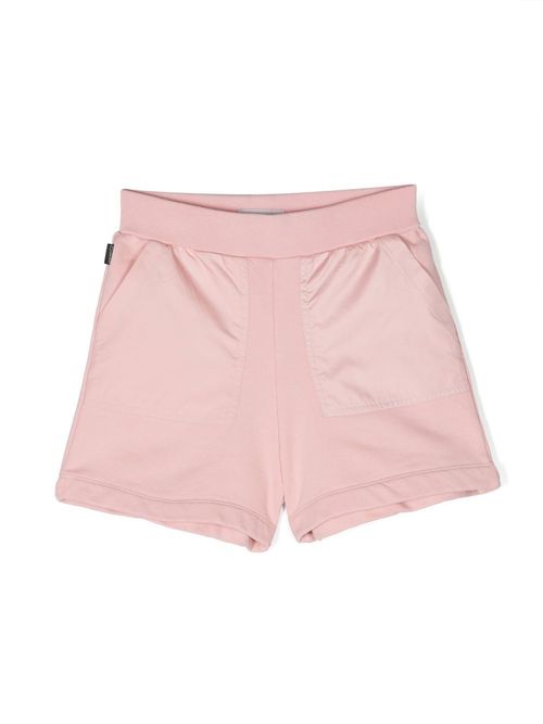 Panelled elasticated-waist shorts - Pink