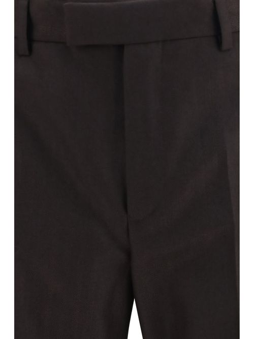 Chevron Wool Suit — Brown