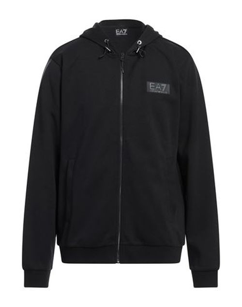 Man Sweatshirt Black Size M Polyester, Cotton, Elastane