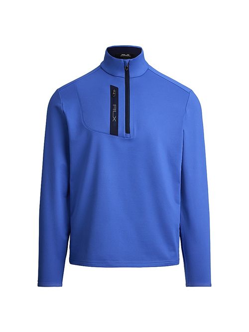 Men's Luxury Jersey Quarter-Zip Sweatshirt - Maidstone Blue
