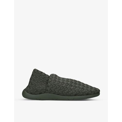 Mens Black Weave Intrecciato-woven Trainers 7