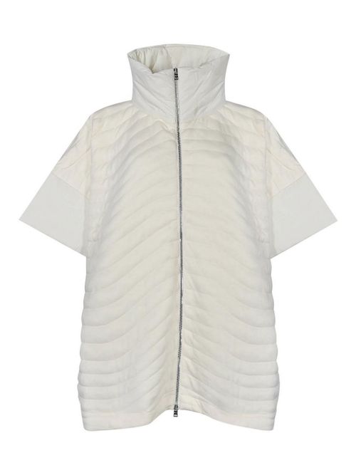 Resort Poncho In Double Jacquard Knit