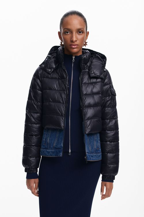 Combined short padded coat