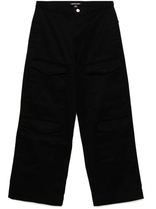 Wide-leg cargo trousers - Black