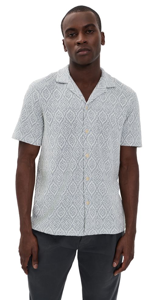 Oasis Camp Shirt Blue Island Medallion 