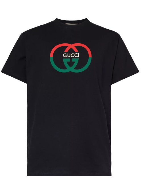 Gucci Interlocking 'G' Print Oversized T-Shirt in Black - Black