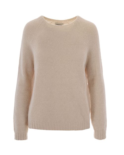 Alpaca-Blend Knit Sweater — Beige