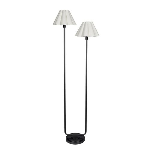 Blackened Brass Floor Lamp from the Polly Collection