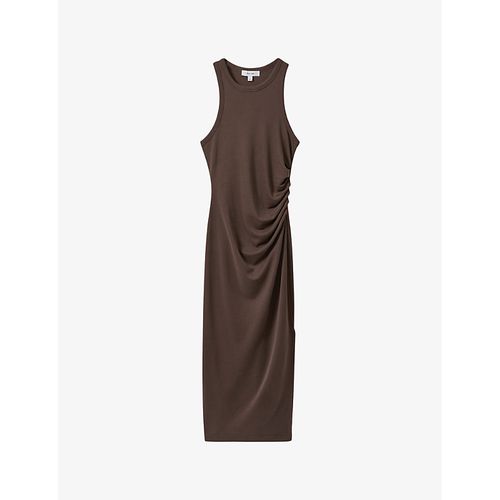 Womens Mocha Lola Racer-back Body-con Jersey Midi Dress