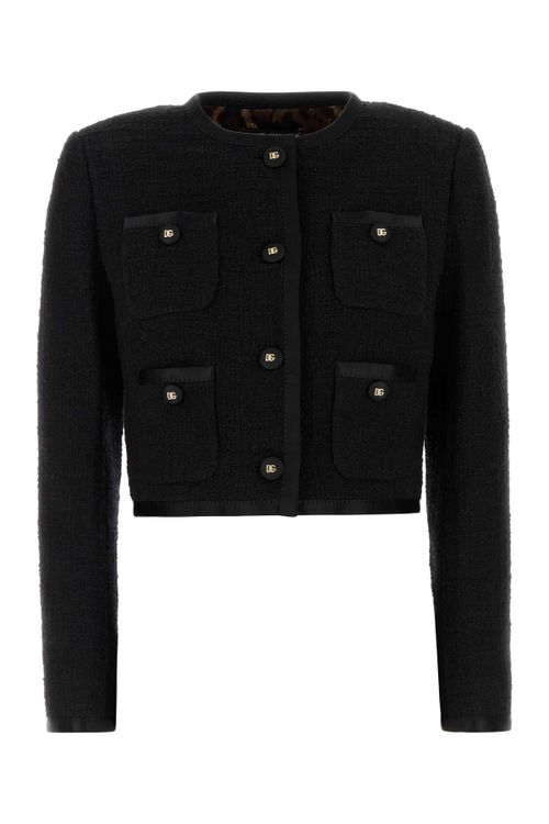 Boucle Blazer — Black