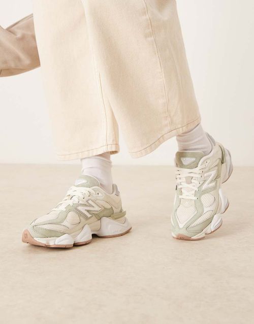 9060 trainers in off white and green
