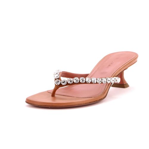 Women's Gigi Heeled Sandals Leather with Crystals 45